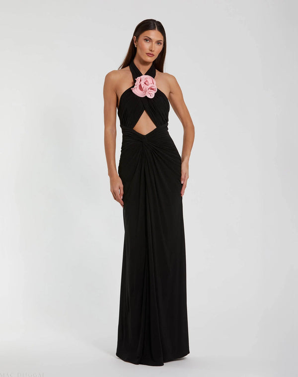 Long 3D Floral Prom Dress Formal Mac Duggal 27572