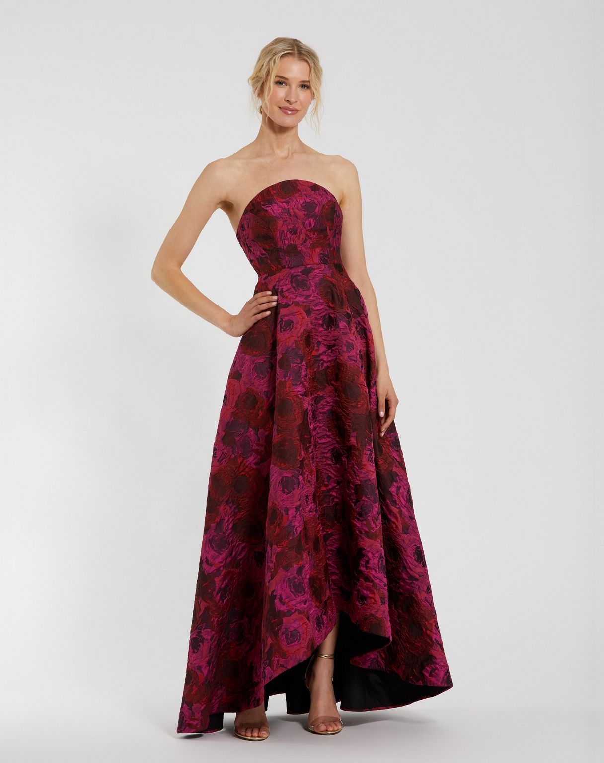 Formal Dresses Formal Prom High Low Dress Magenta Multi