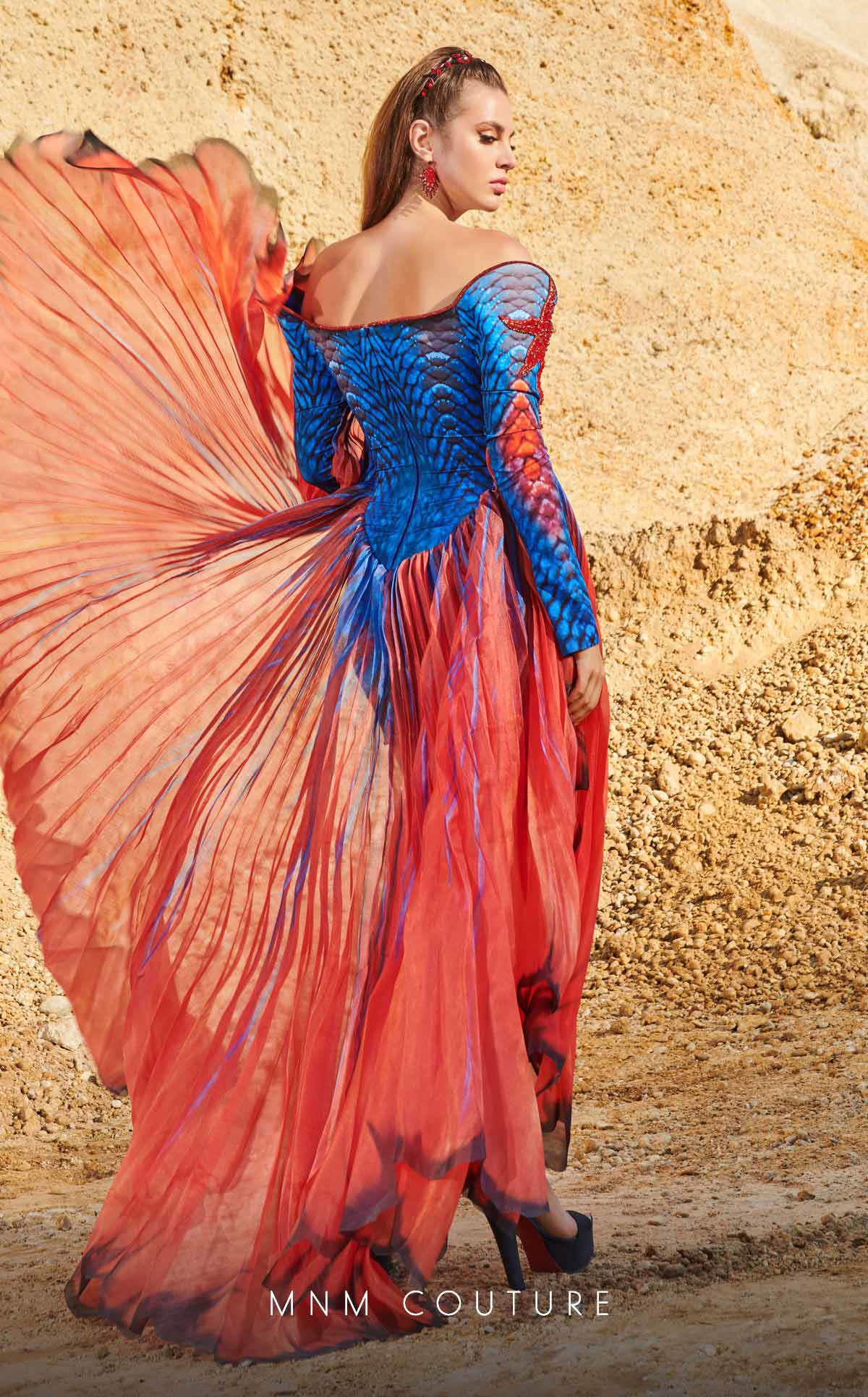 MNM Couture 2763 Pleated Homecoming High Low Cocktail Dress