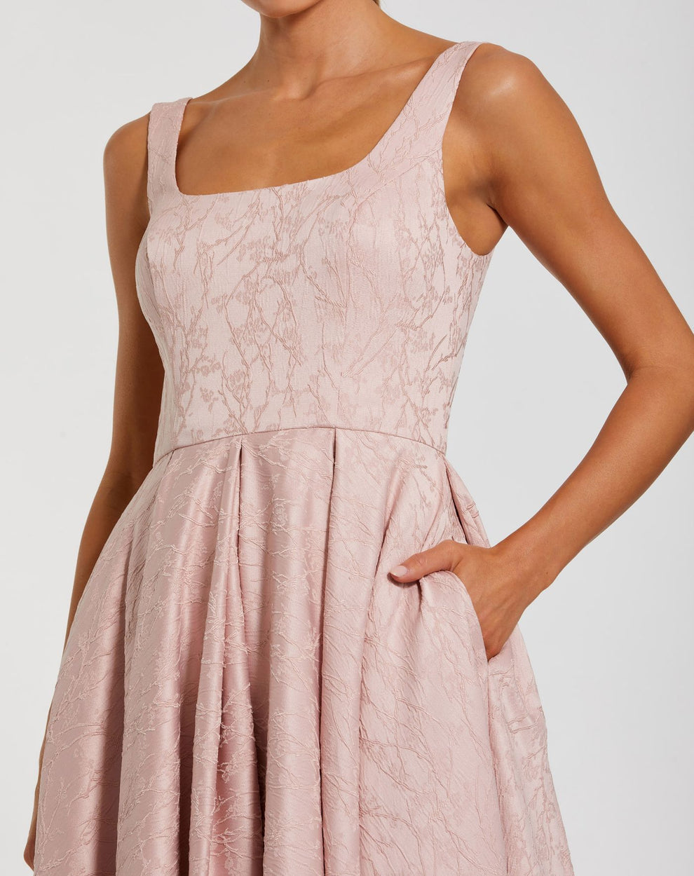 Cocktail Dresses High Low Floral Evening Cocktail Dress Mac Duggal 27643 Blush