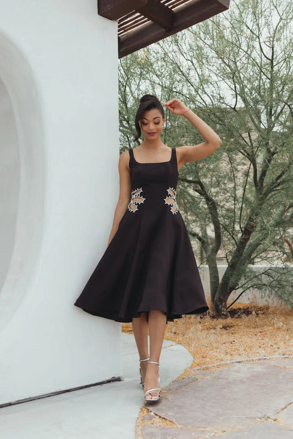 Homecoming Midi Dress A Line Cocktail Mac Duggal 27656