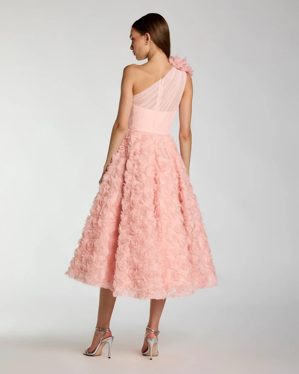 Cocktail Dresses A Line 3D Floral Applique Cocktail Dresses Blush