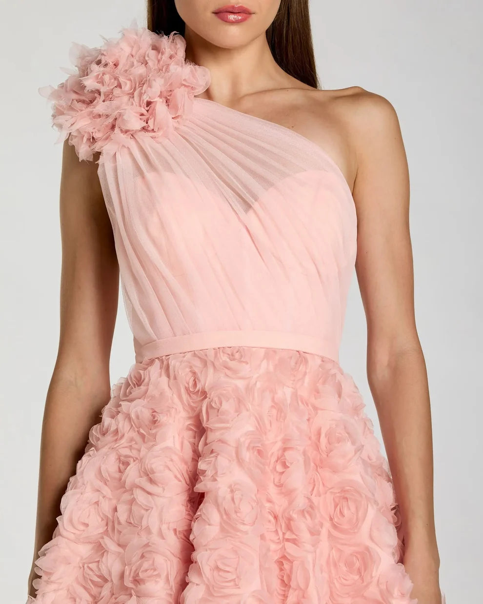 Cocktail Dresses A Line 3D Floral Applique Cocktail Dresses Blush