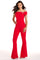 Jumpsuit Fitted Long Formal Jumpsuit  Red