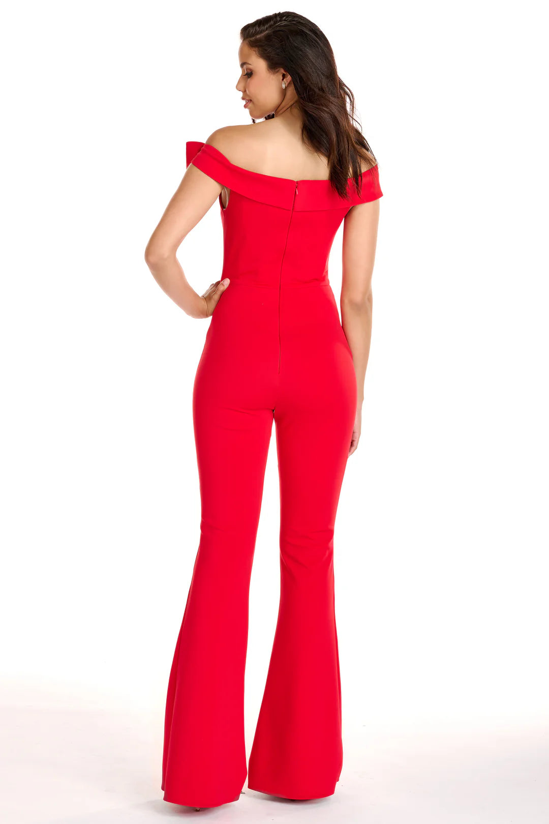 Jumpsuit Fitted Long Formal Jumpsuit  Red
