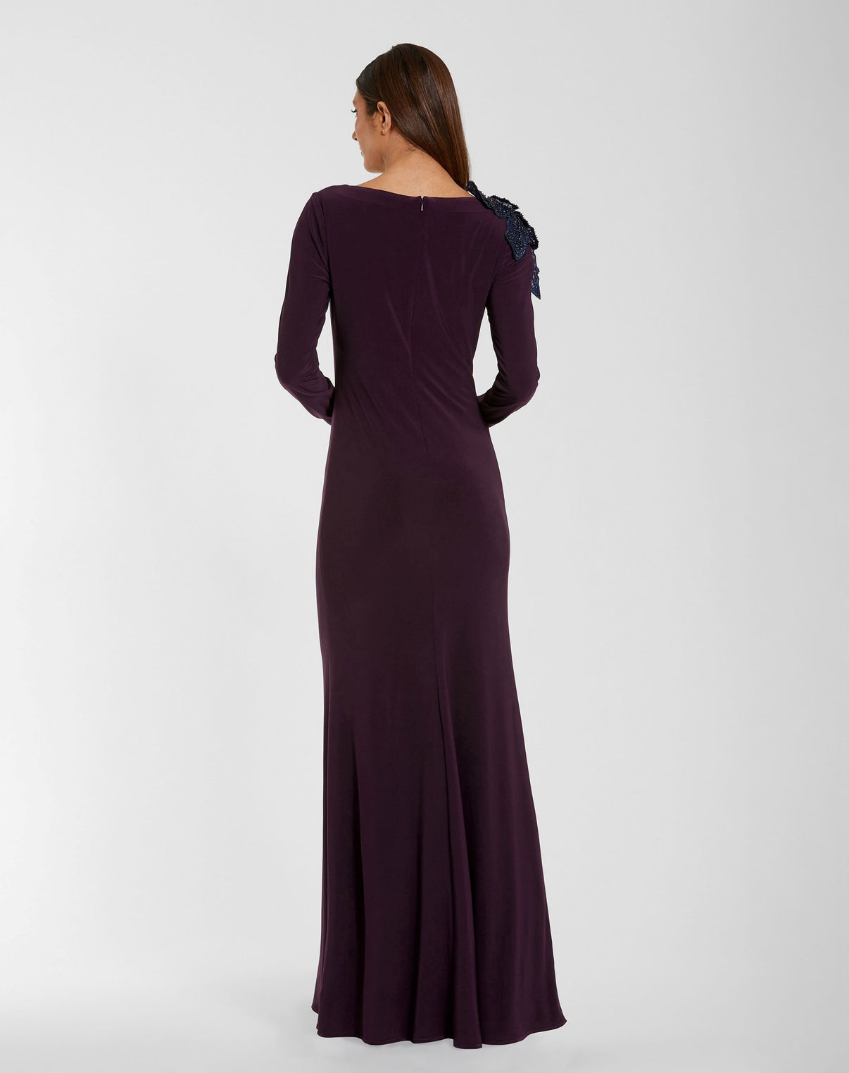 One-Shoulder Floor-Length Jersey Formal Sheath Mac Duggal 27705