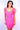 Cocktail Dresses Fitted Short Cocktail Puff Sleeve Mini Dress Hot Pink