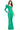 Jumpsuit Fitted Long Formal Puff Sleeve Jumpsuit Emerald