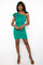 Cocktail Dresses Fitted Mini Short Ruffle Cocktail Dress Jade