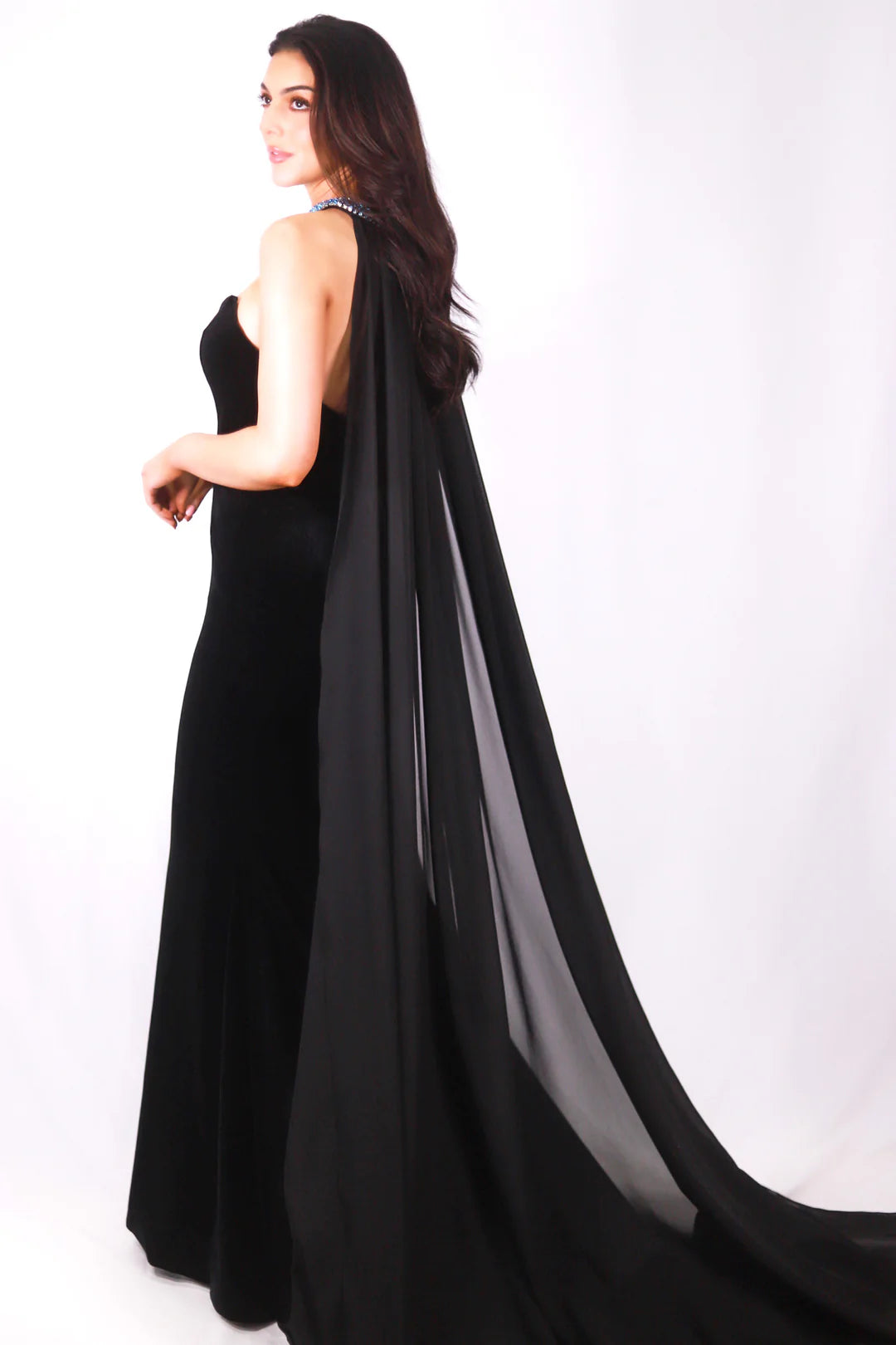 Prom Dresses Long Fitted Formal Evening Prom Gown Black