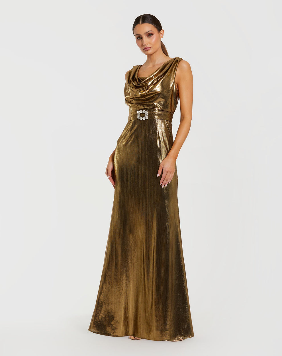 Formal Dresses Fitted Long Formal Evening Dress Antique Gold