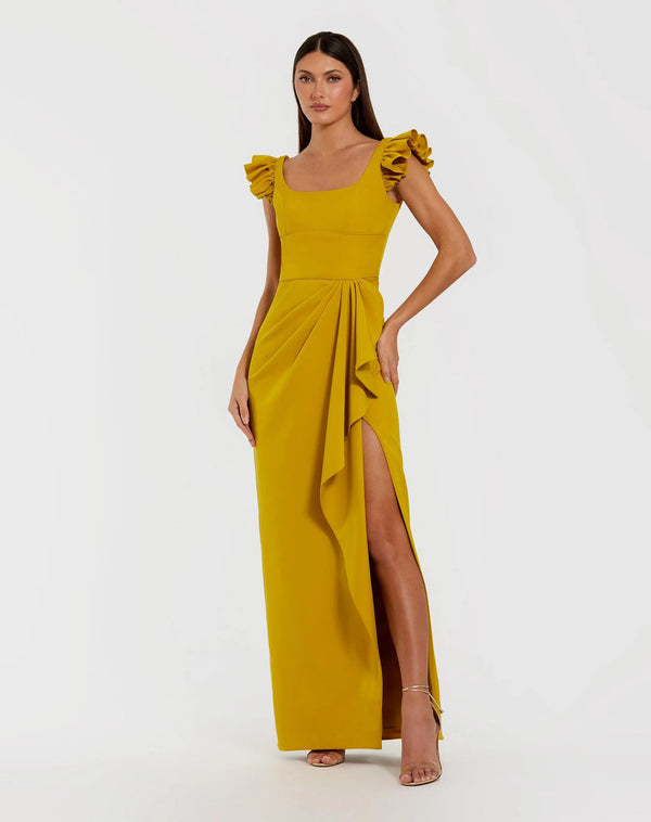 Scoop Floor-Length Crepe Formal Sheath Gown Mac Duggal 27740
