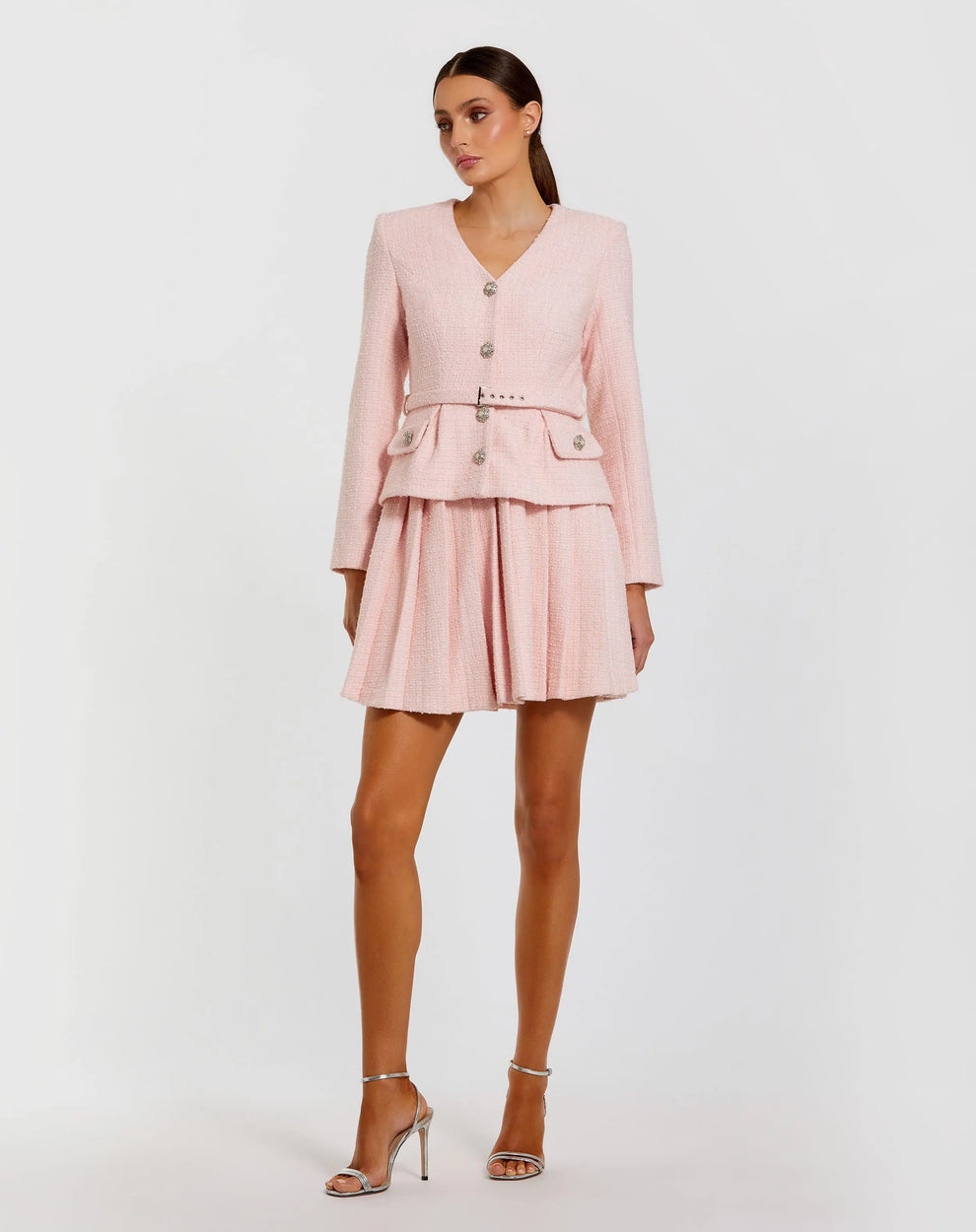 Cocktail Dresses Pleated A Line Mini Short Cocktail Dress Mac Duggal 27752 Blush