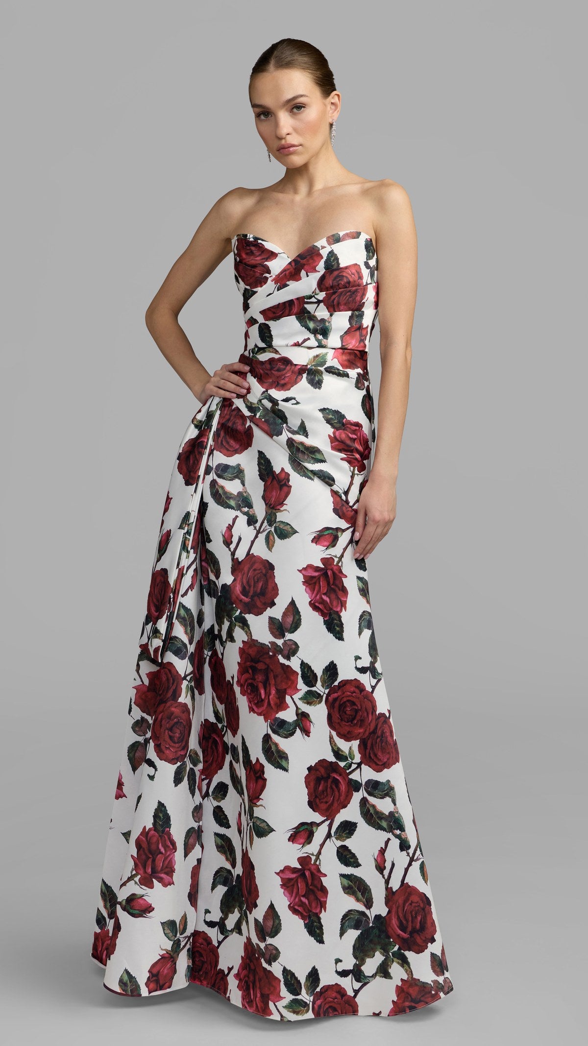 Mac Duggal style 27775 in Rose Multi, front view
