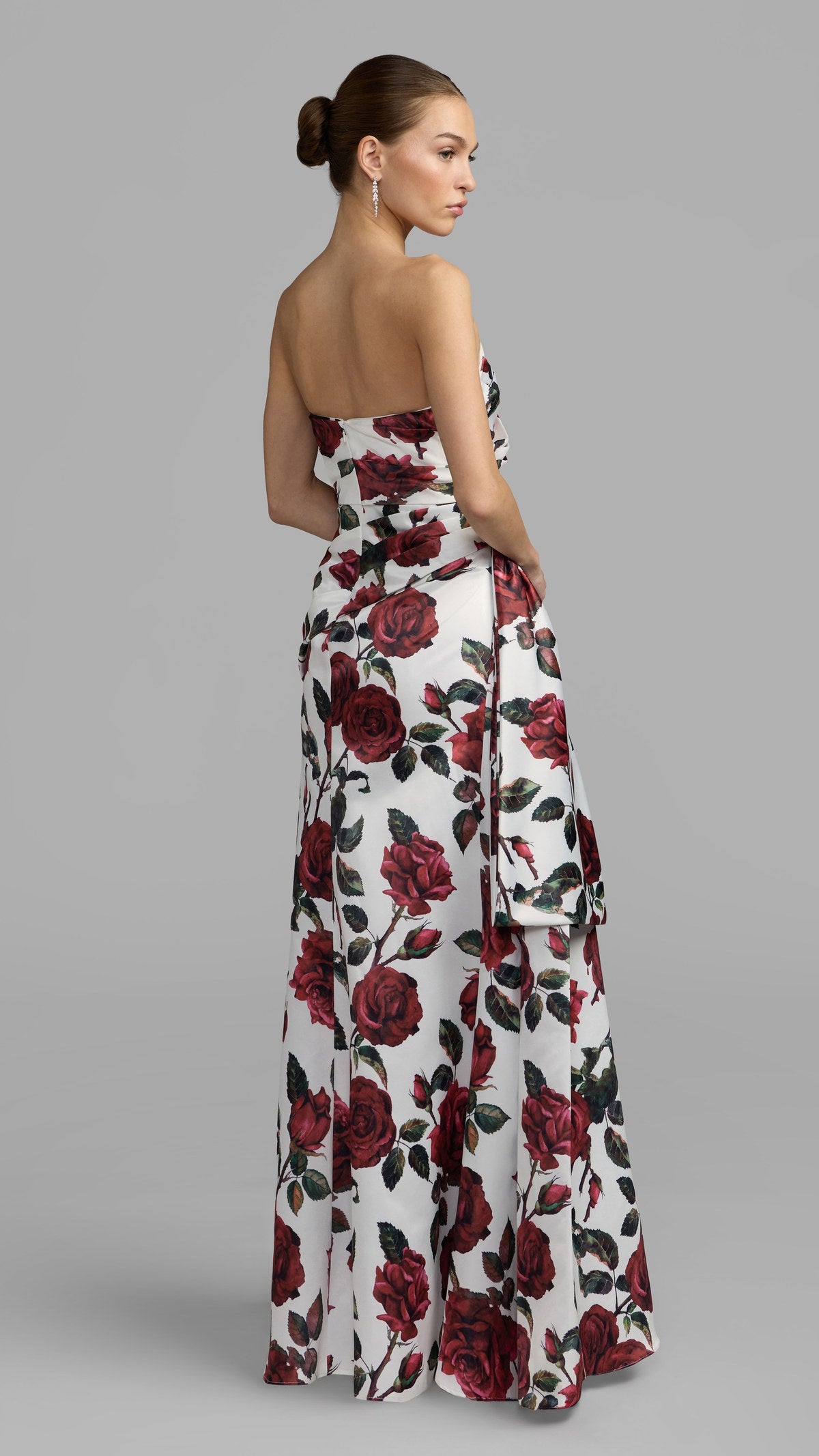 Mac Duggal style 27775 in Rose Multi, back view