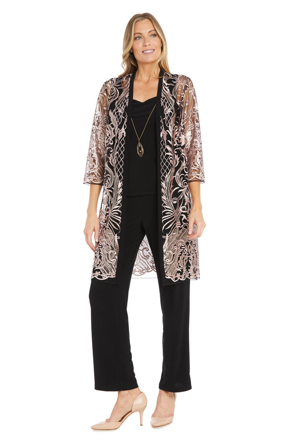 Long Sequin Lace Pant Suit Formal R&M Richards 2779