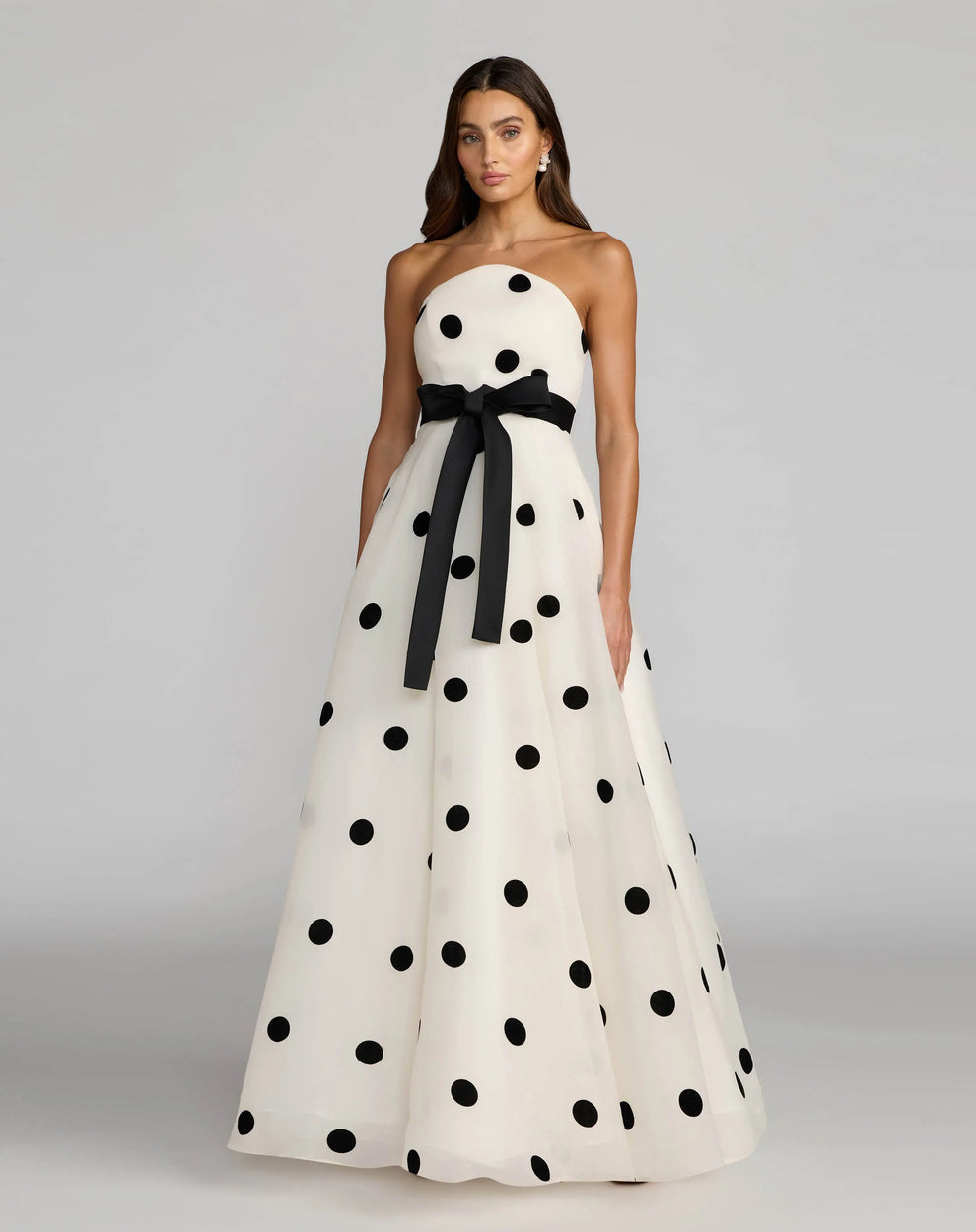 Strapless Floor-Length Organza Formal Ball Gown Mac Duggal 27834
