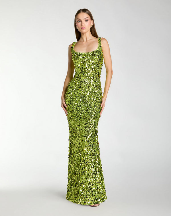 Long Sequin Prom Dress Fitted Formal Mac Duggal 27838