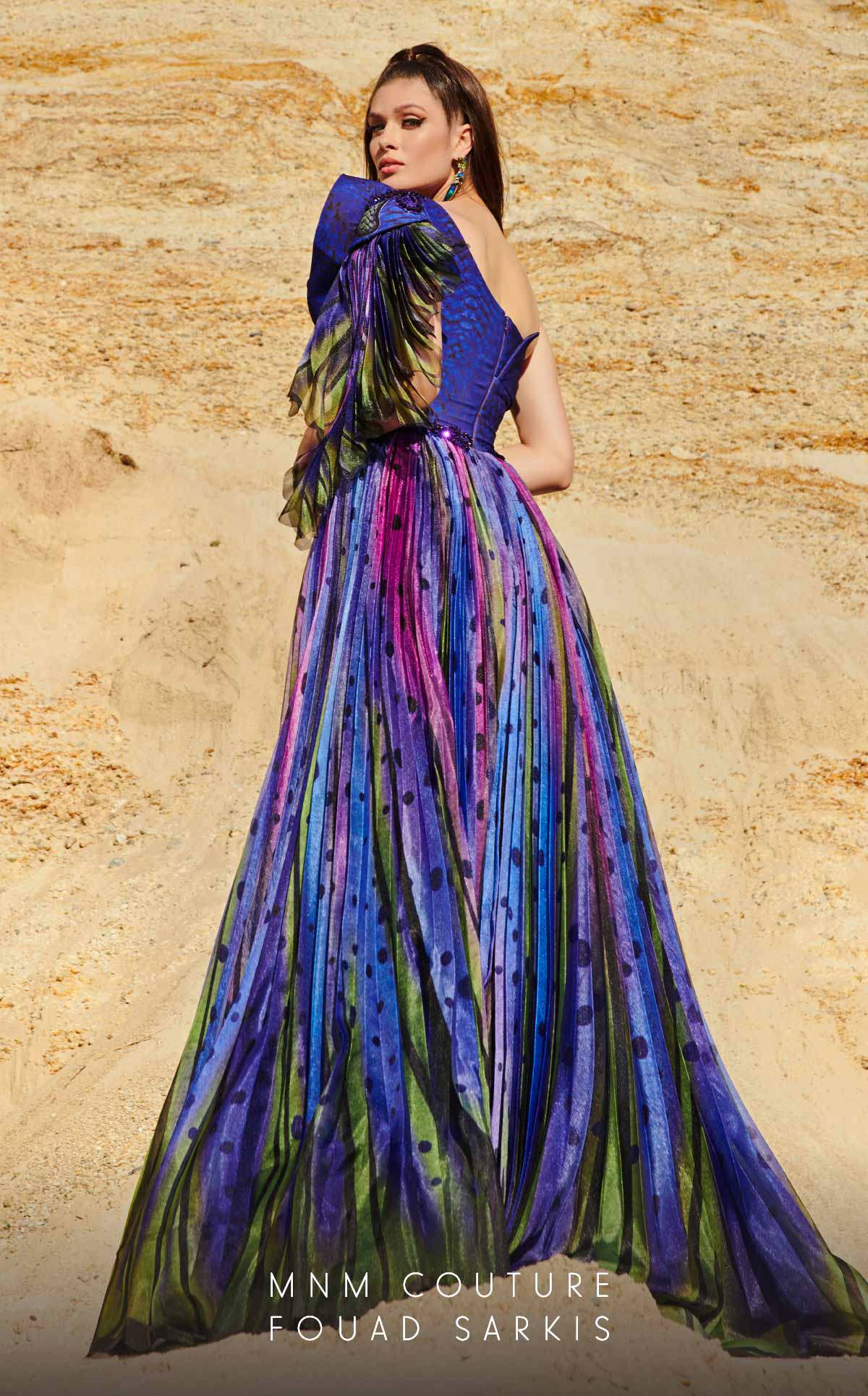 MNM Couture 2783 Pleated Long Formal Evening Dress