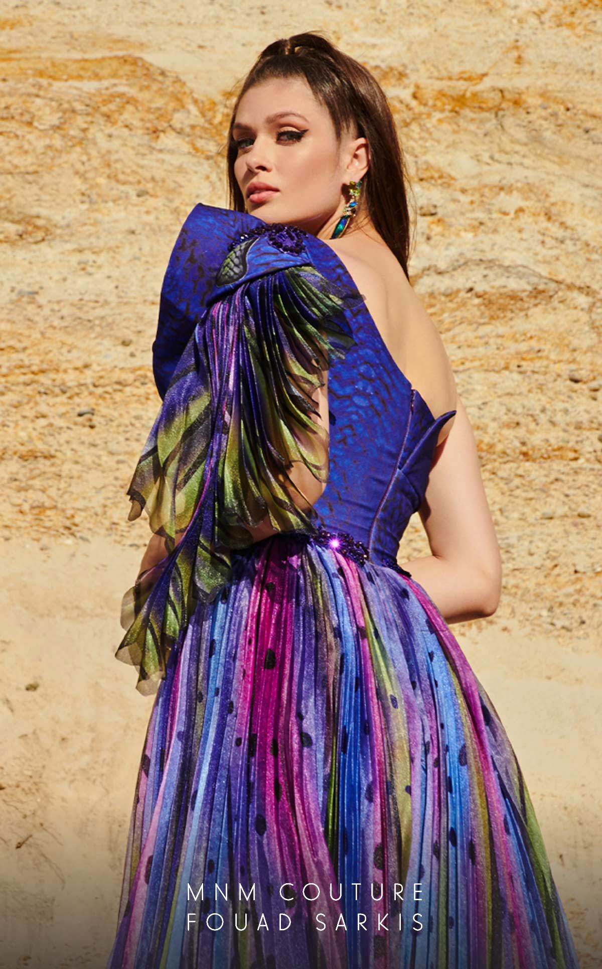 MNM Couture 2783 Pleated Long Formal Evening Dress