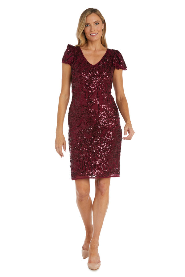 Short Sequin Dress Cocktail Petite R&M Richards 2784P