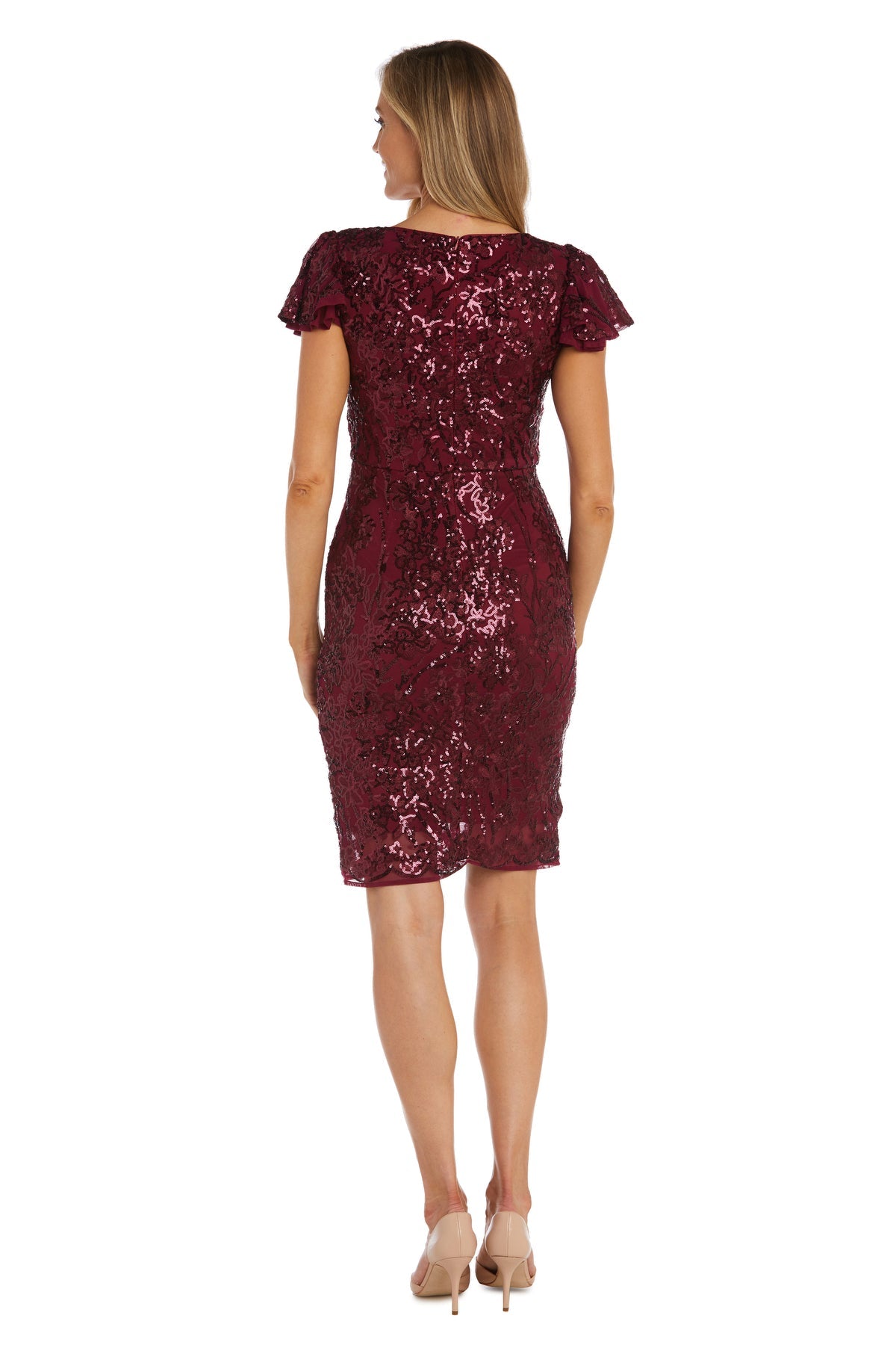 R&M Richards 2784P Short Sequin Cocktail Petite Dress