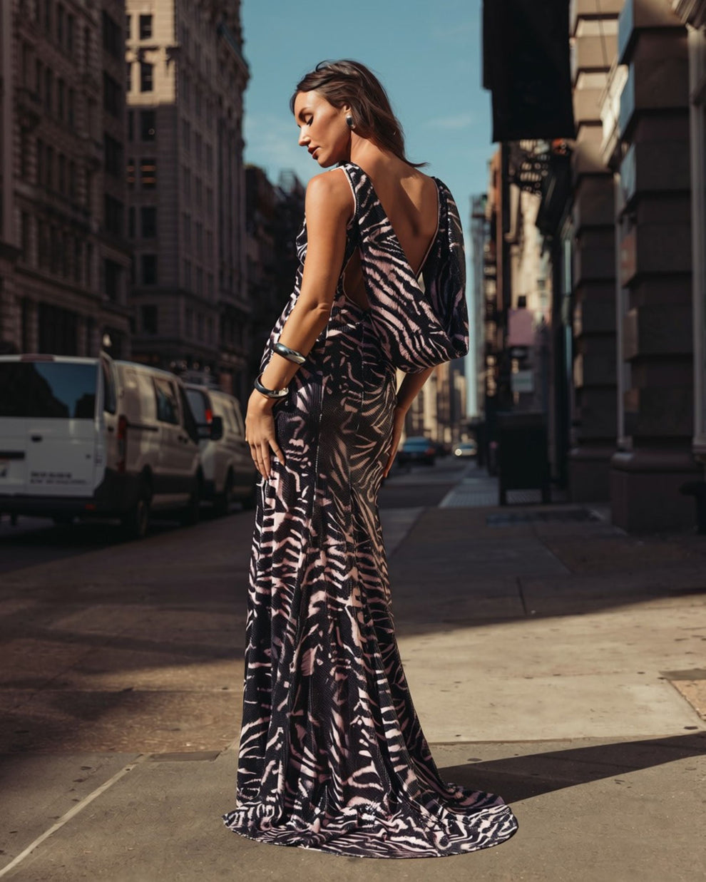 Crew/High-Neck Floor-Length Sequin Formal Mermaid Mac Duggal 27860