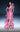 Formal Dresses Pleated Long Evening Gown Ruffle Slit Formal Dress Pink