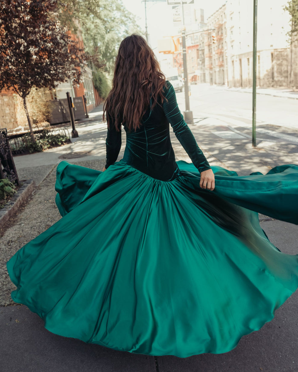 Crew High-Neck Floor-Length Velvet Evening Ball Gown Mac Duggal 27897