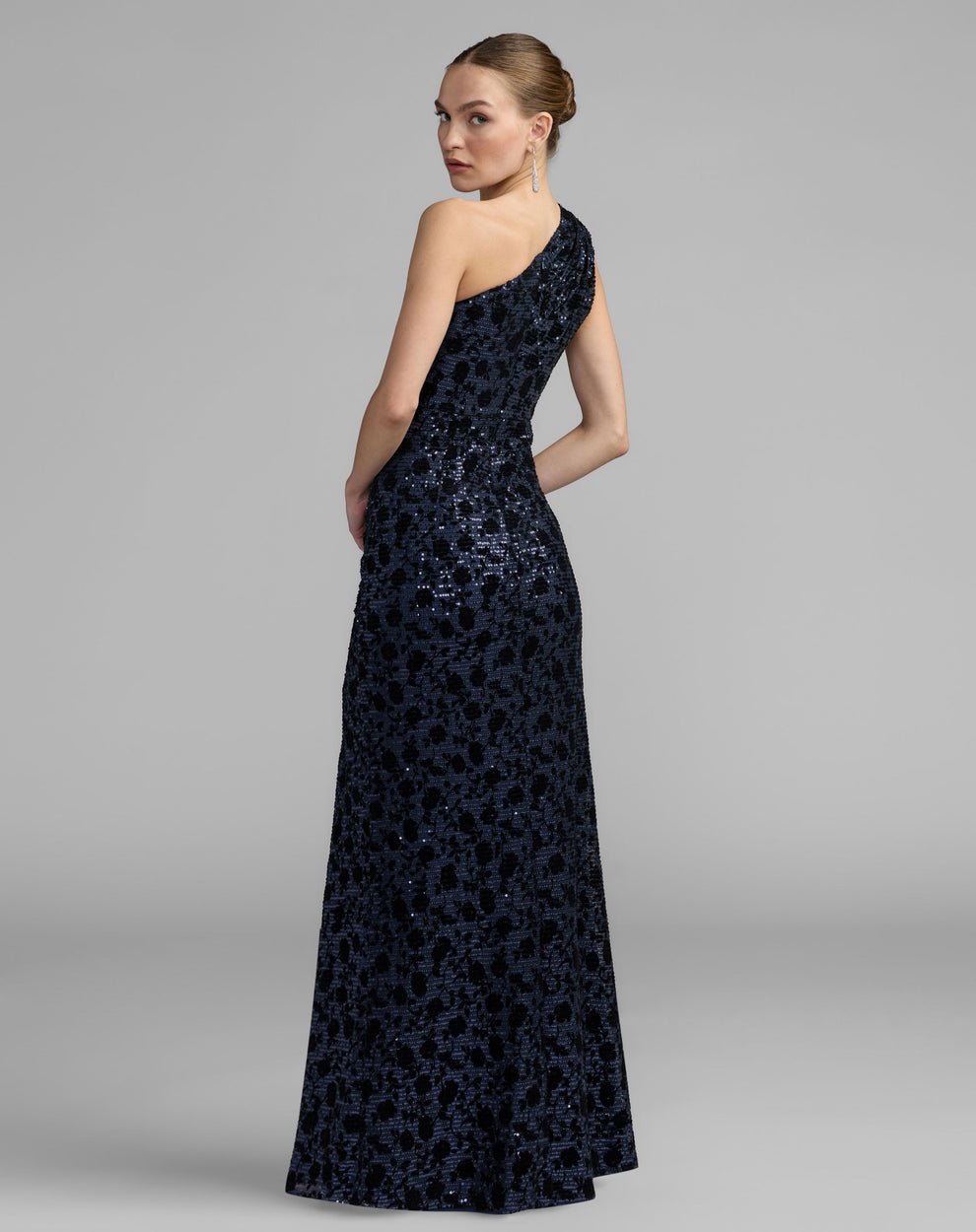 One-Shoulder Floor-Length Sequin Formal Sheath/Column Mac Duggal 27900
