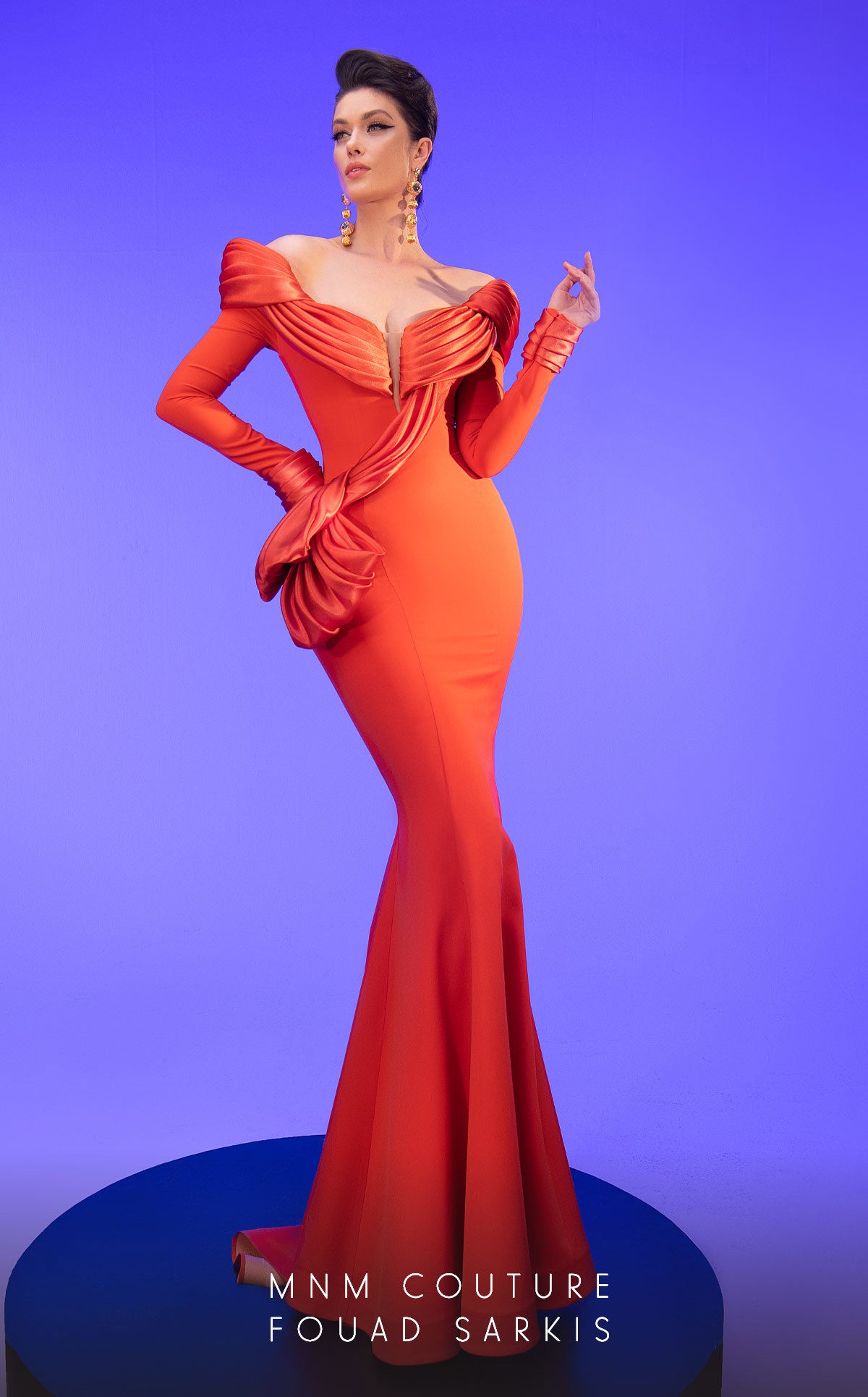 MNM Couture 2791 Long Formal Fitted Mermaid Evening Dress