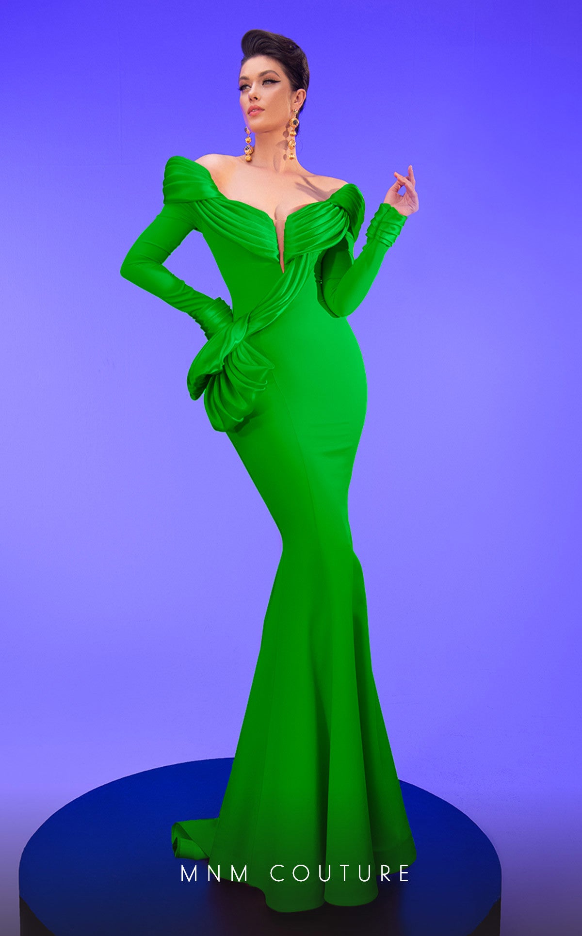 MNM Couture 2791 Long Formal Fitted Mermaid Evening Dress