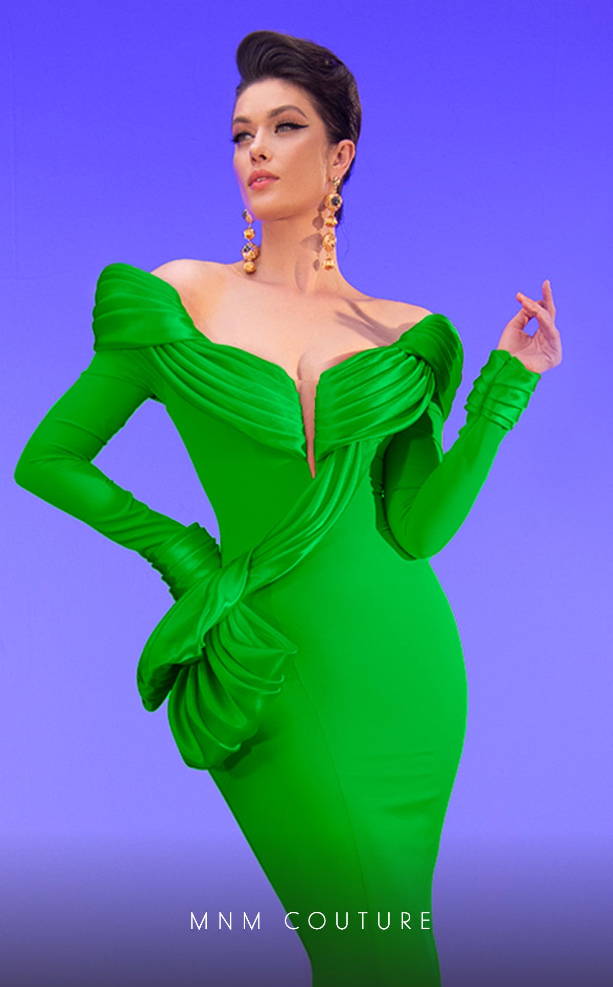 MNM Couture 2791 Long Formal Fitted Mermaid Evening Dress