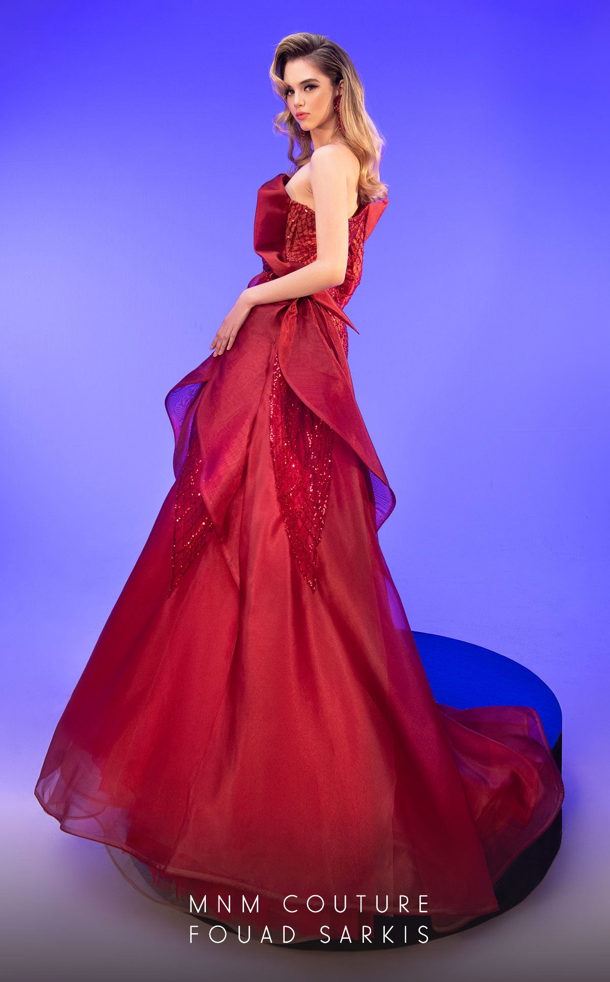 MNM Couture 2794 A Line Long Formal Beaded Evening Formal Dress