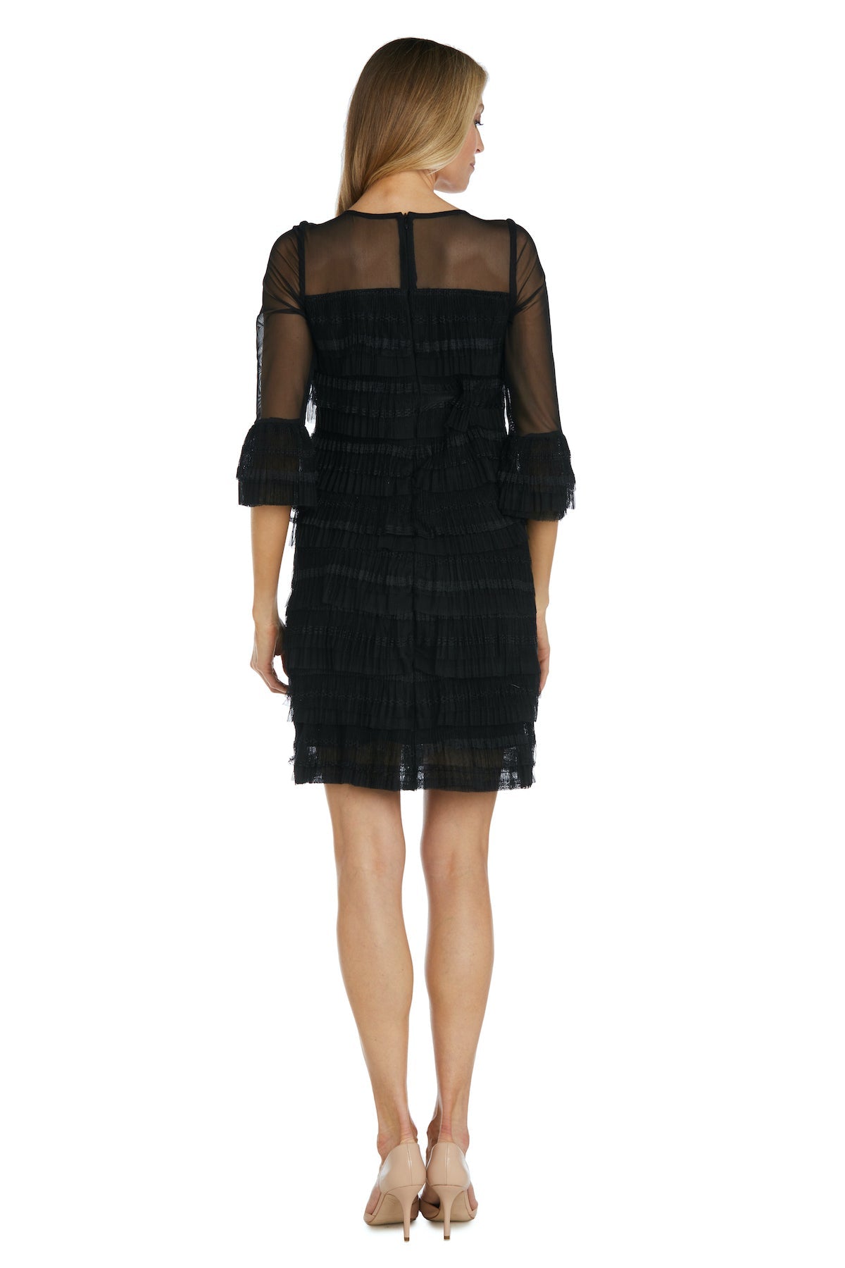 R&M Richards 2796PL Short Ruffle Cocktail Petite Dress