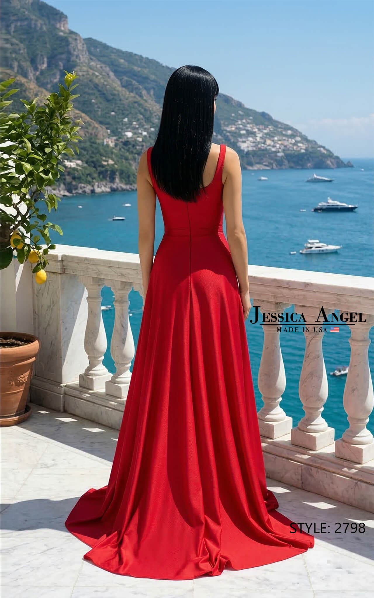 Sweetheart Jersey Formal A-Line Dress by Jessica Angel – The Dress Outlet