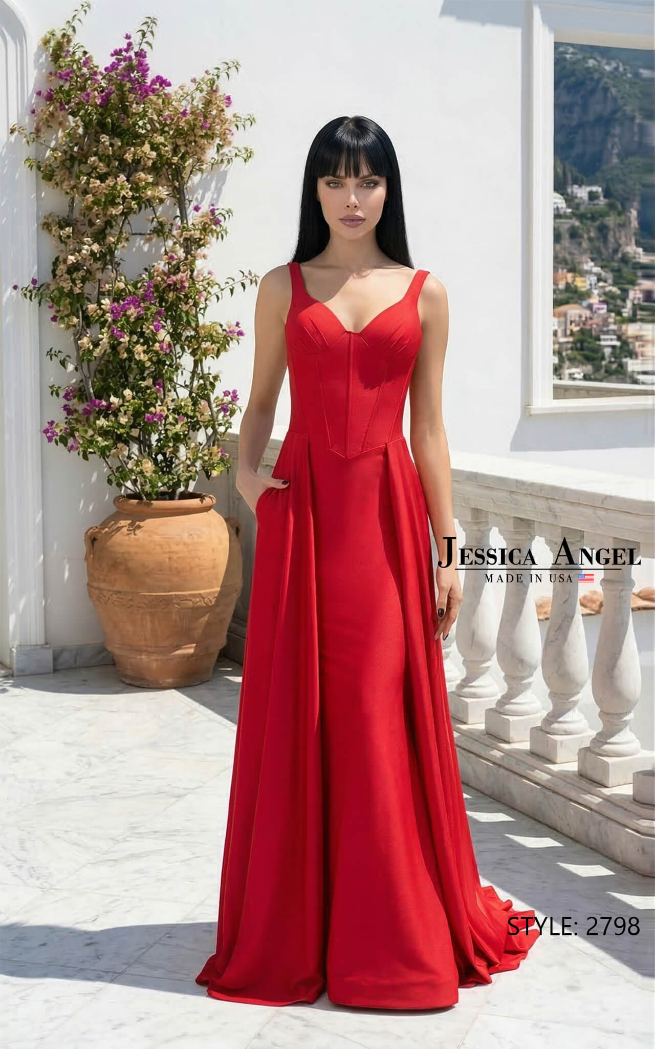 Sweetheart Jersey Formal A-Line Dress by Jessica Angel – The Dress Outlet