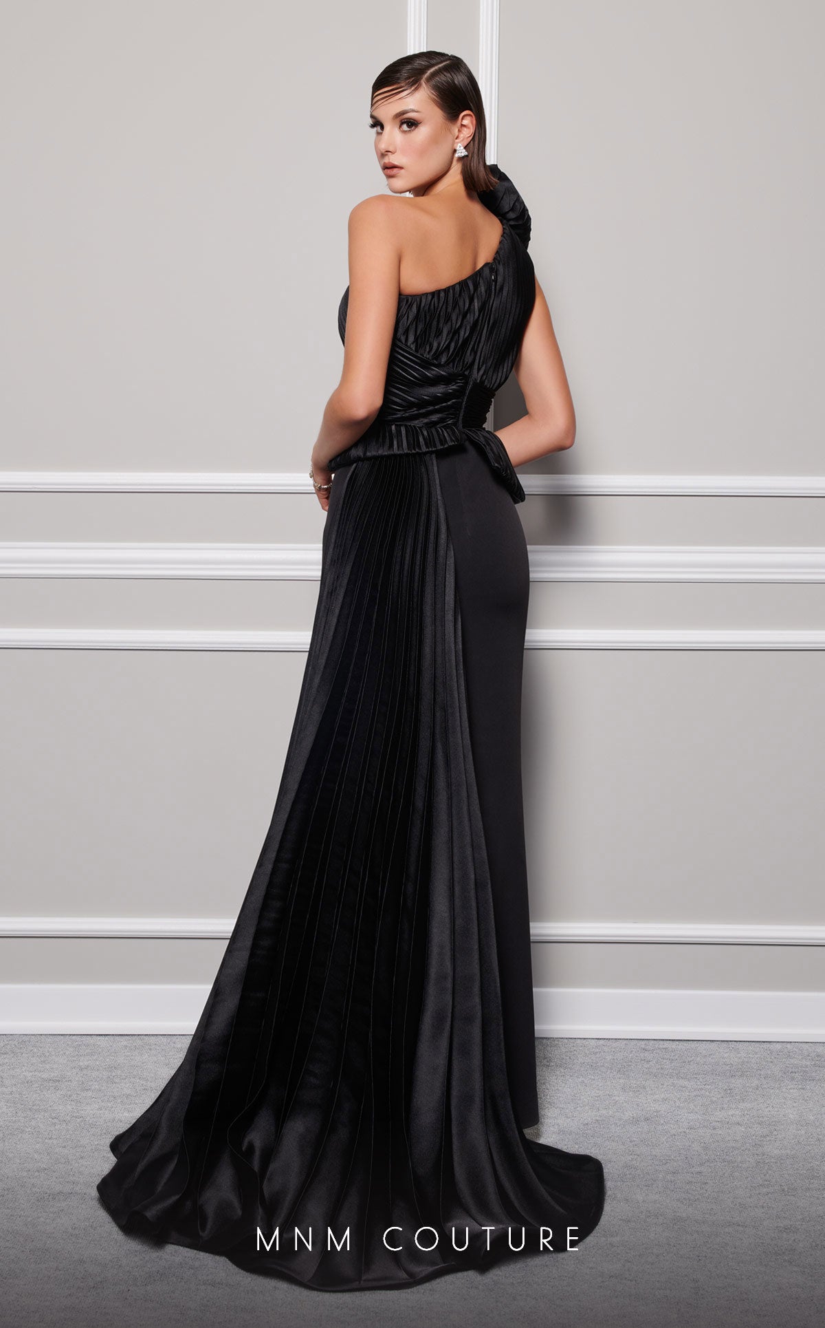 Prom Dresses Mermaid Long Formal Peplum Overskirt Prom Dress Black