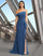 Formal Dresses Long Pleated Ruffle Formal Dress Teal Blue