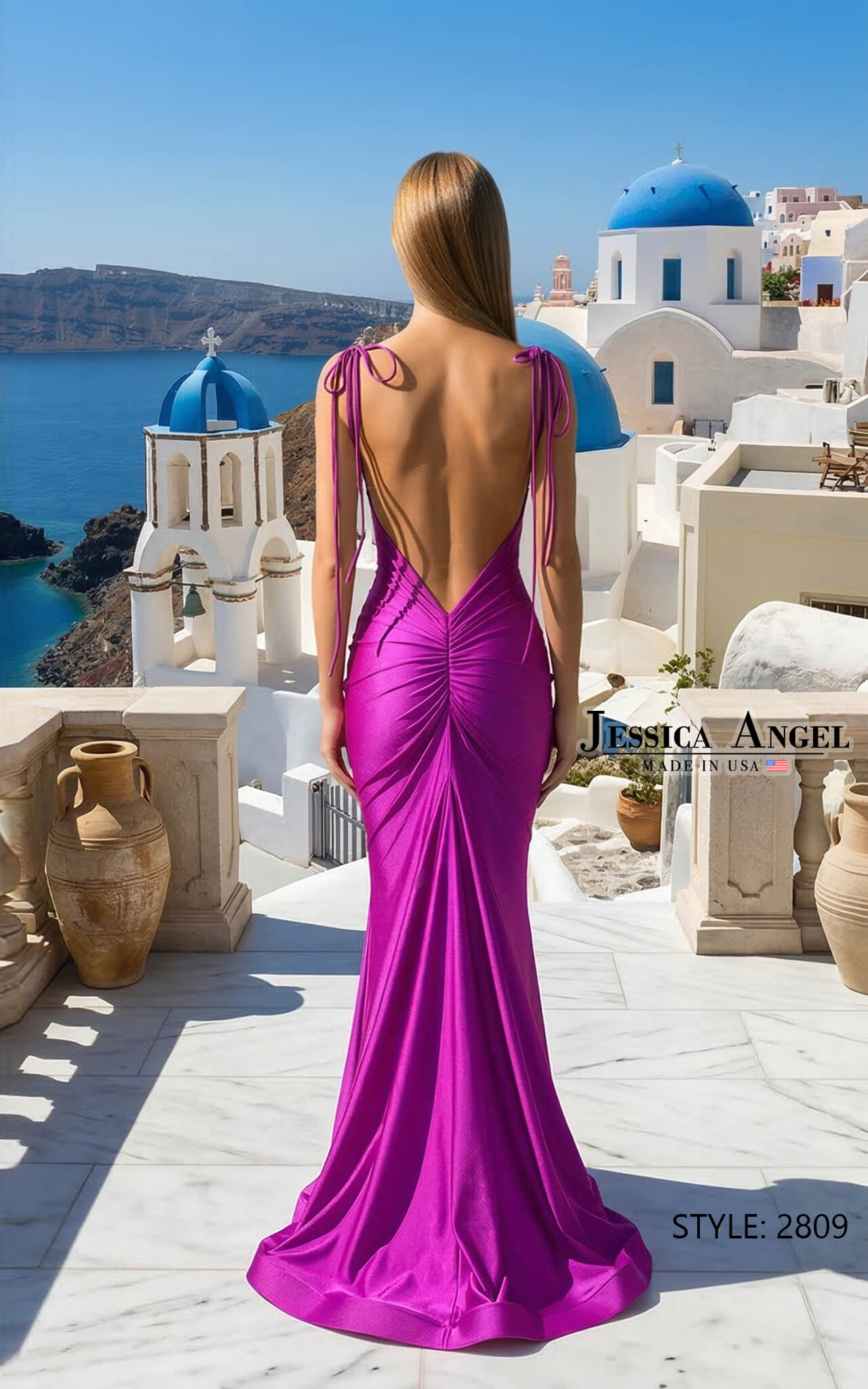 Crew/High-Neck Floor-Length Jersey Formal Sheath/Column Jessica Angel 2809
