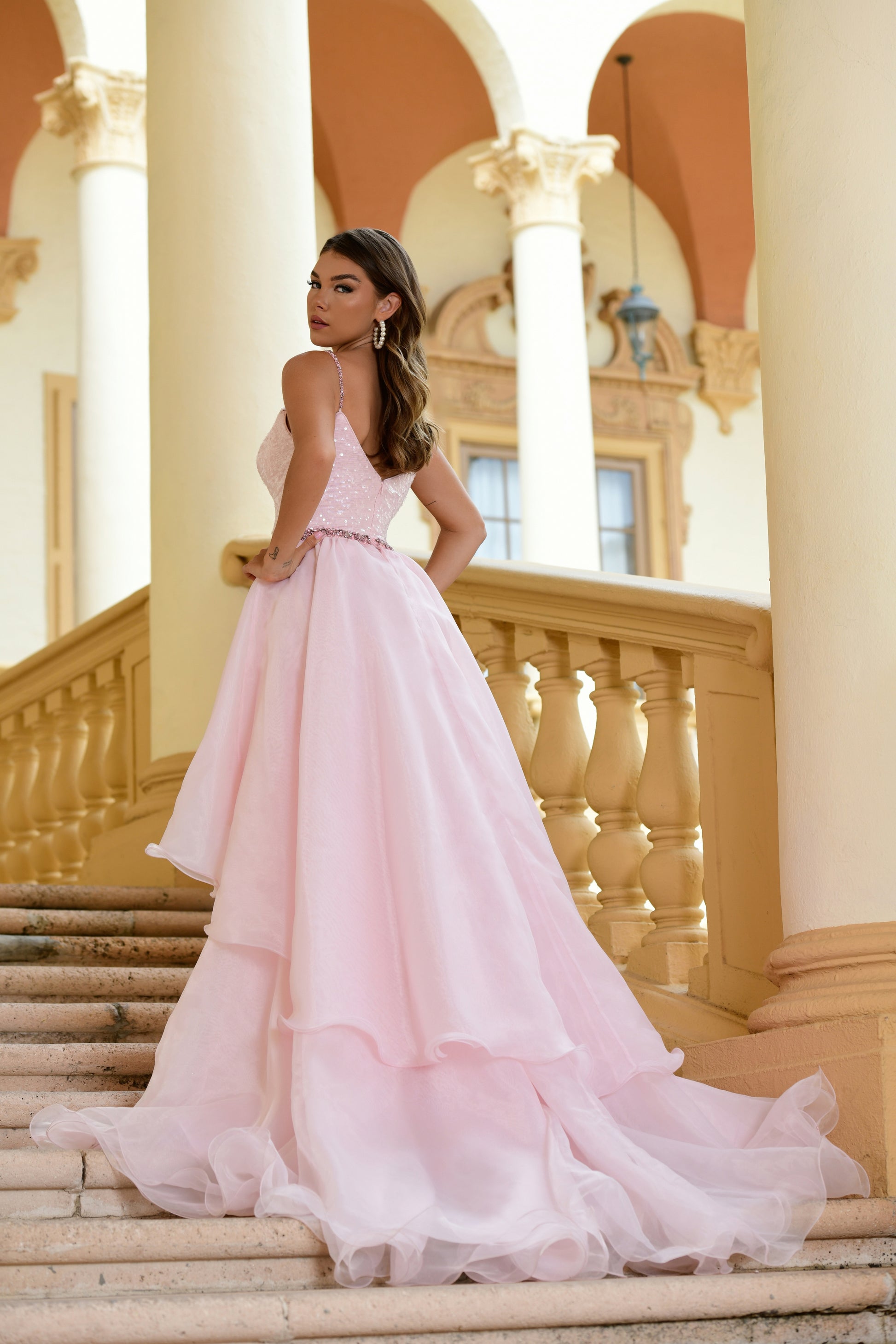Ava Presley 28560 Formal Prom Long Detachable Overskirt Dress