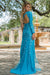 Prom Dresses Fitted Sequin Formal Prom Long Dress Turquoise