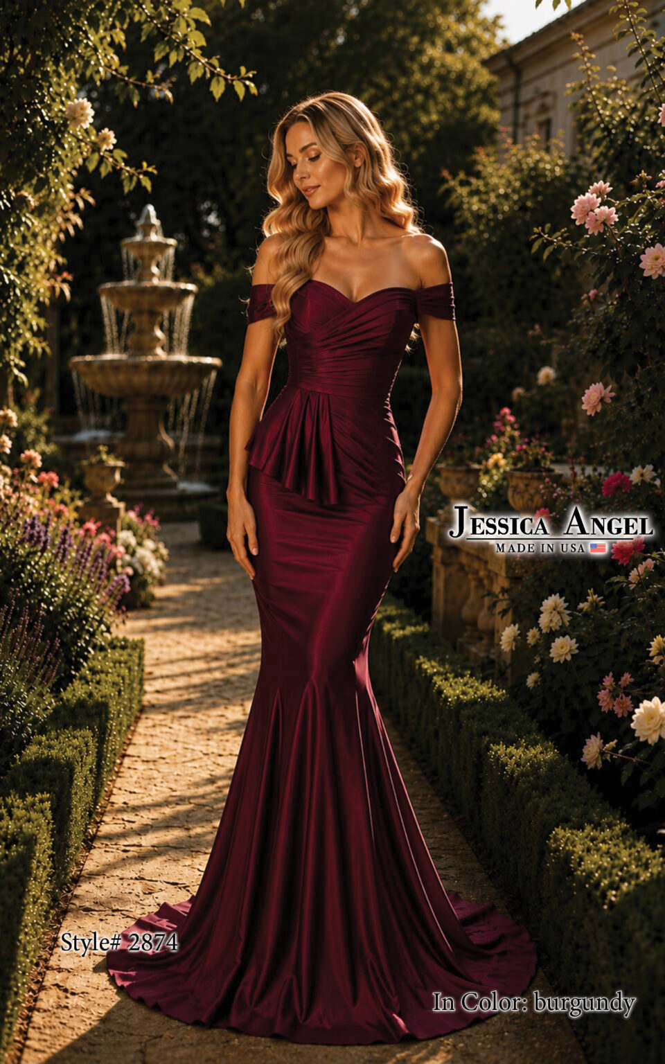 Sweetheart Floor-Length Satin Formal Mermaid Jessica Angel 2874