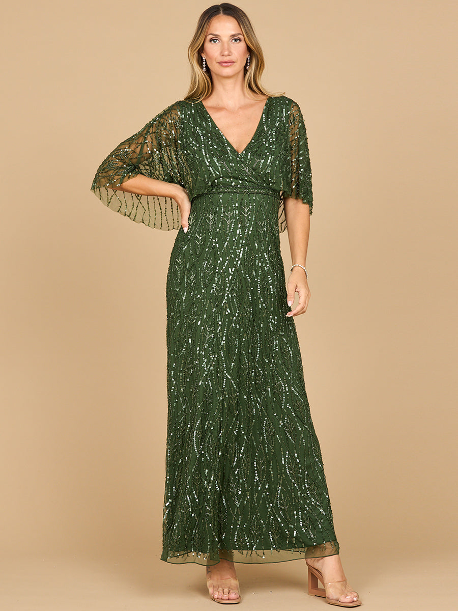 Mother of the Bride Dresses Long Formal Cape Mother of the Bride Dress Lara Dresses 28862 Emerald Green