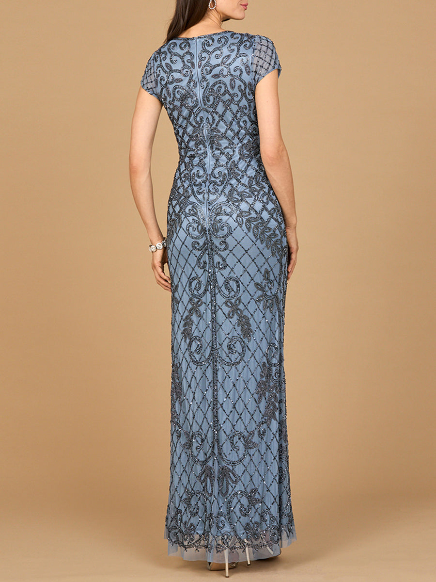 Lara Dresses 28865 Formal Long Beaded Mermaid Evening Dress