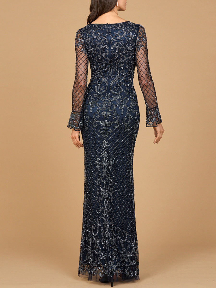 Lara Dresses 28867 Long Formal Beaded Evening Dress