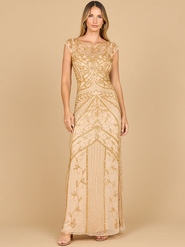Lara Dresses 28876 Sequin Beaded Long Evening Formal Dress