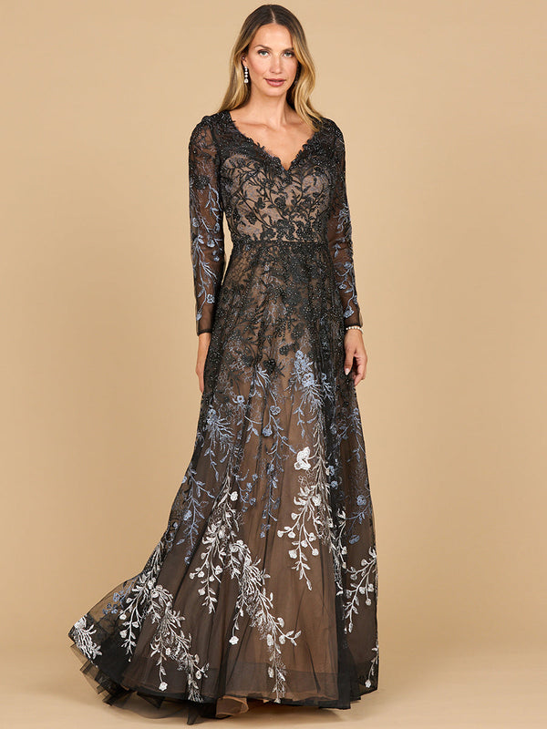 Lara Dresses 28878 A Line Long Formal Beaded Mother of the Bride Dress