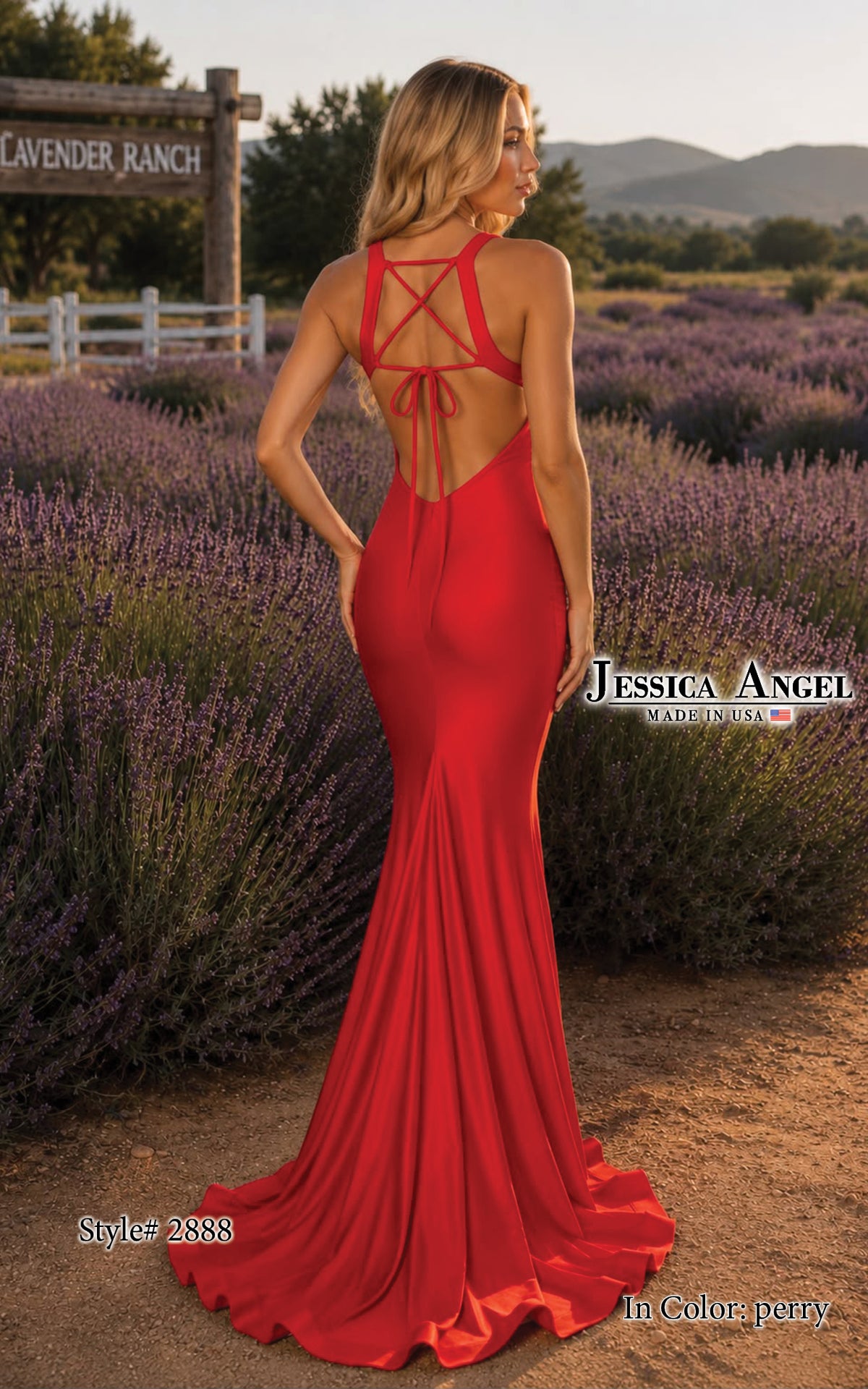V-Neck Floor-Length Jersey Occasion Mermaid Jessica Angel 2888