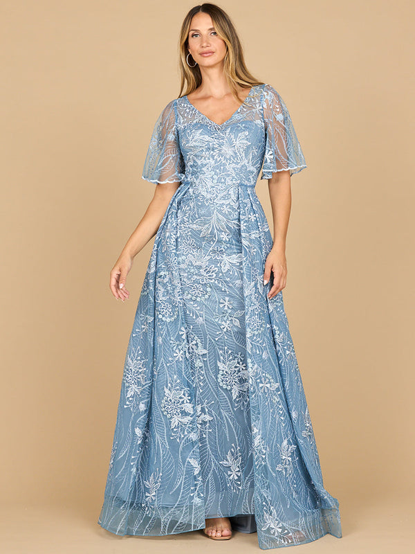 Lara Dresses 28880 Long Formal Lace Fitted Mother of the Bride Dress